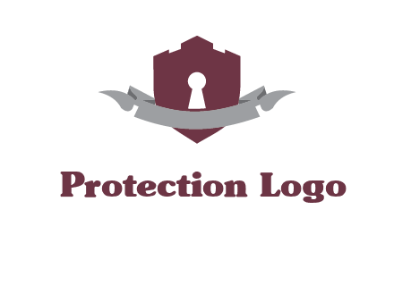 keyhole in shield logo