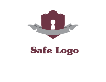 keyhole in shield logo