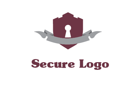 keyhole in shield logo