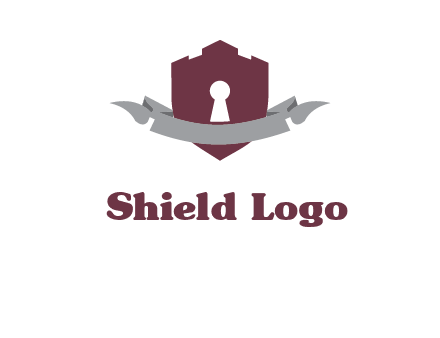 keyhole in shield logo