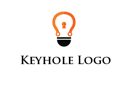 key whole in light bulb logo