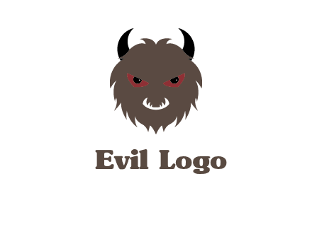 Minotaur icon or demon face logo