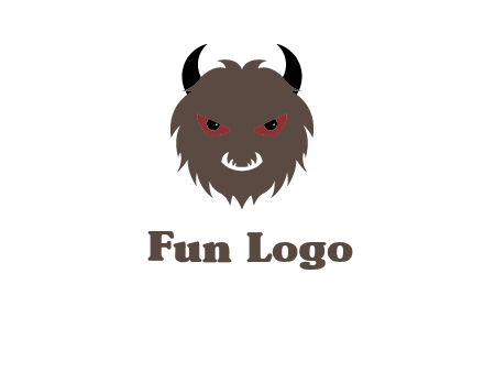 Minotaur icon or demon face logo