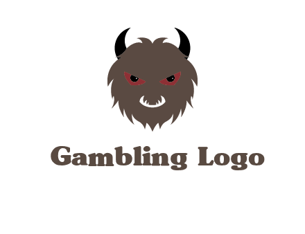 Minotaur icon or demon face logo