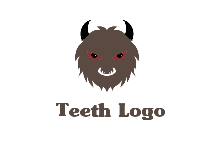 Minotaur icon or demon face logo