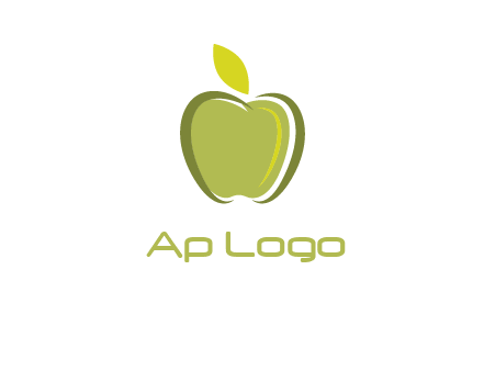 apple with leaf icon