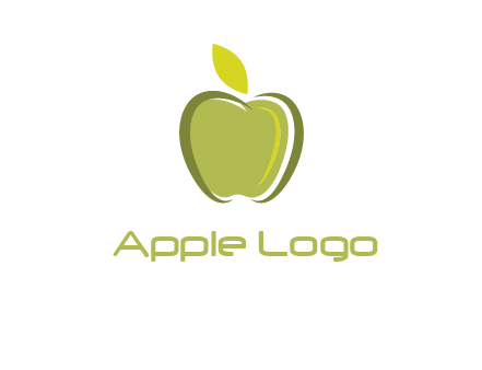 apple with leaf icon