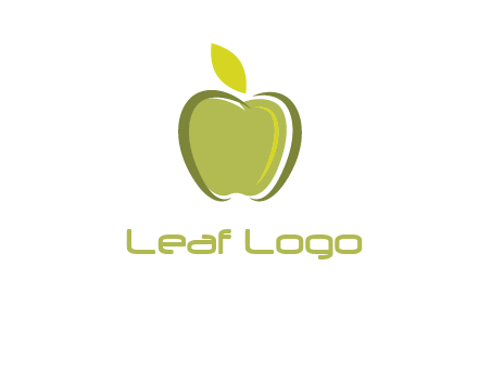 apple with leaf icon