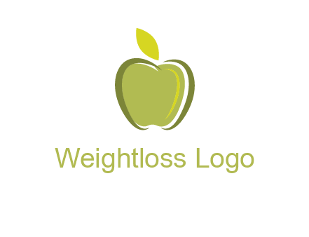 apple with leaf icon