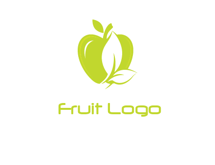 apple with leaves logo