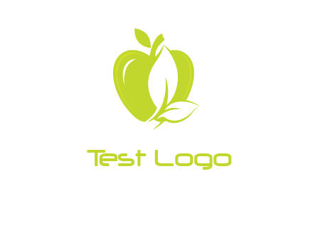 apple with leaves logo