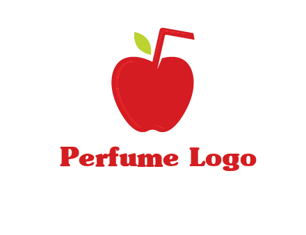 apple with straw beverage logo