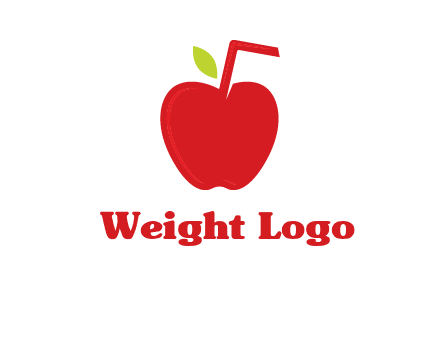 apple with straw beverage logo