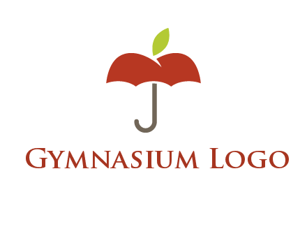 umbrella with an apple top logo