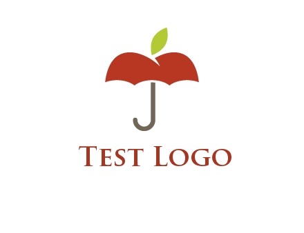 umbrella with an apple top logo