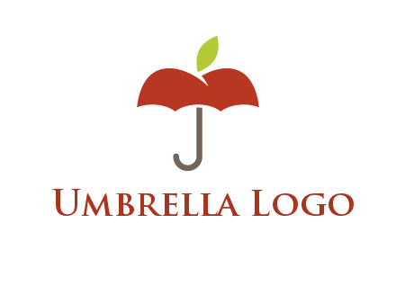 umbrella with an apple top logo