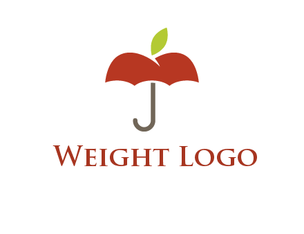 umbrella with an apple top logo