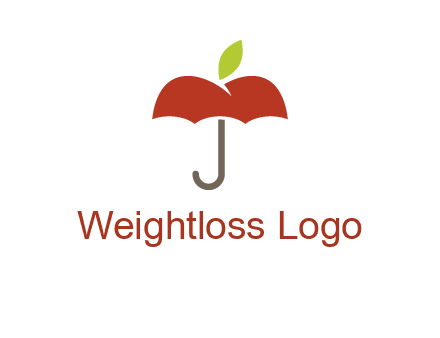 umbrella with an apple top logo