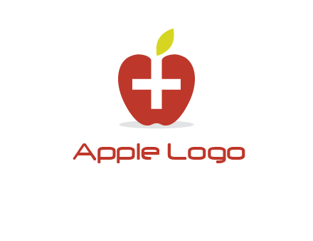 apple with health care cross logo