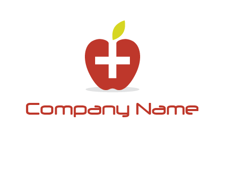 apple with health care cross logo