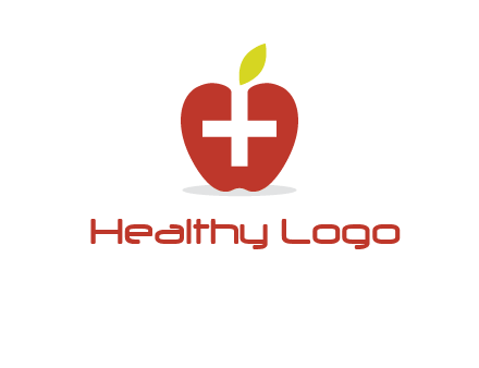 apple with health care cross logo