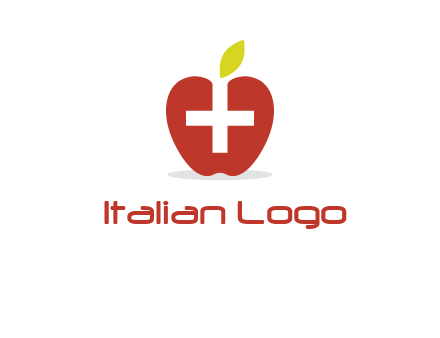 apple with health care cross logo