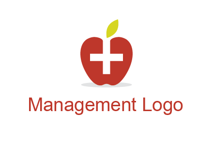 apple with health care cross logo