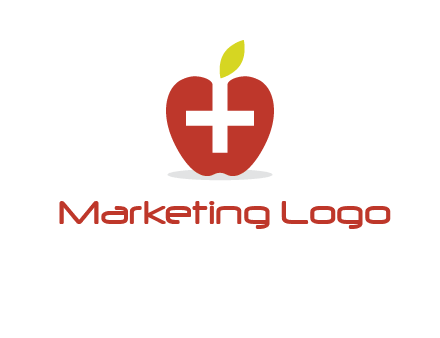 apple with health care cross logo