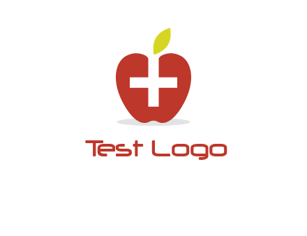 apple with health care cross logo