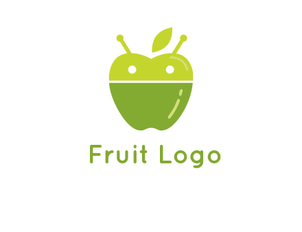 android mix with apple logo