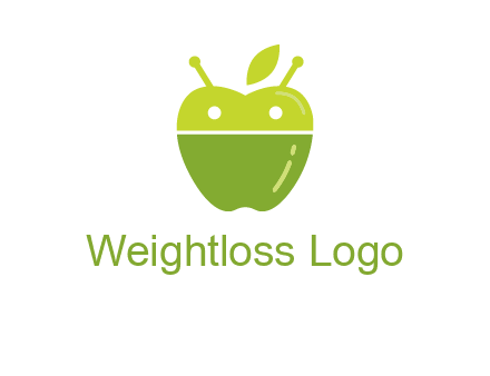 android mix with apple logo