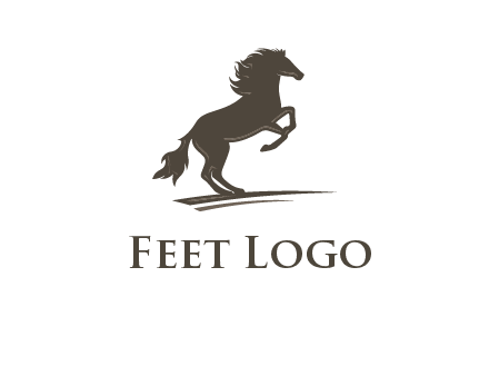 silhouette of a horse logo