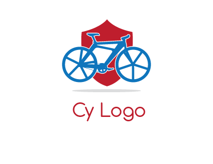 bicycle over a shield logo