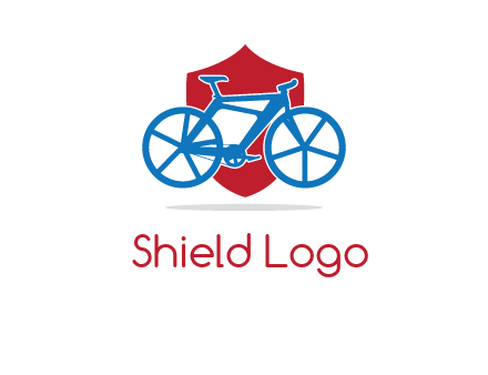 bicycle over a shield logo