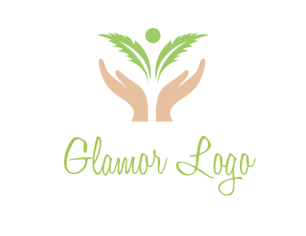 hands in leaf logo