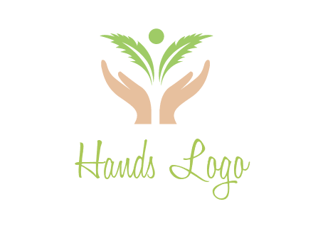 hands in leaf logo