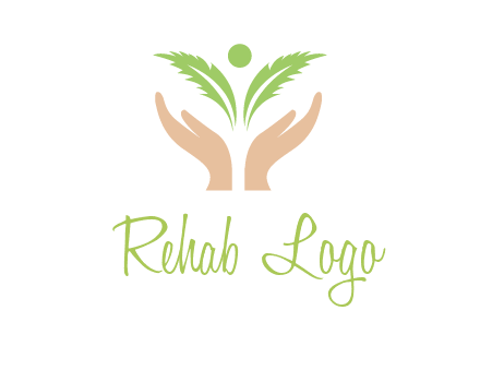 hands in leaf logo