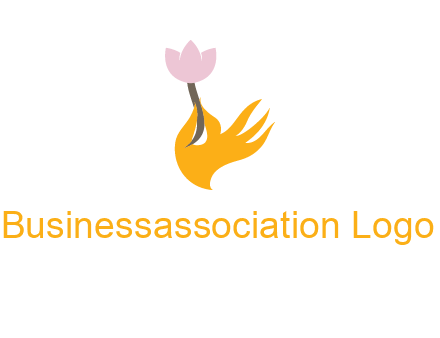 hand with flower logo