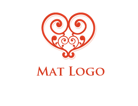 heart matchmaking logo design