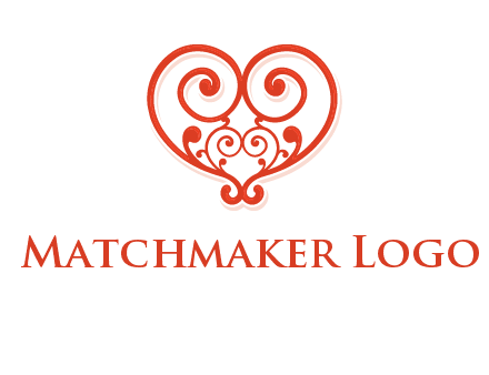 heart matchmaking logo design