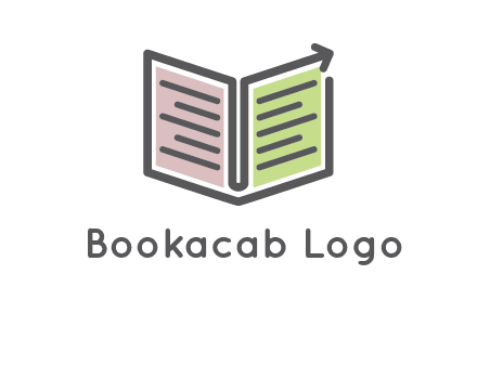 book with line arrow icon