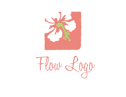 flower in square logo