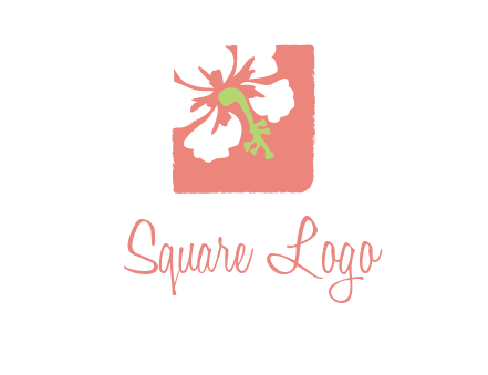 flower in square logo