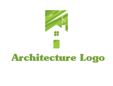 house in a rectangle logo