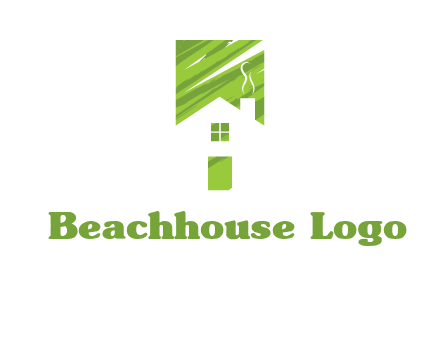 house in a rectangle logo