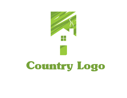 house in a rectangle logo