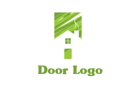 house in a rectangle logo