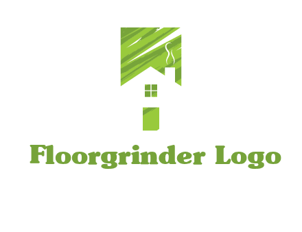 house in a rectangle logo