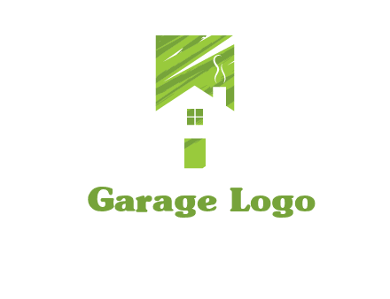 house in a rectangle logo