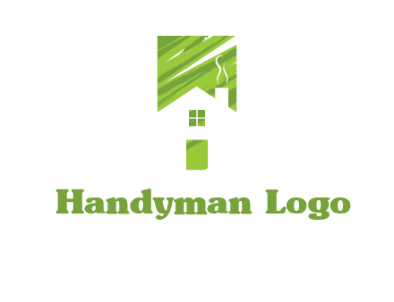 house in a rectangle logo